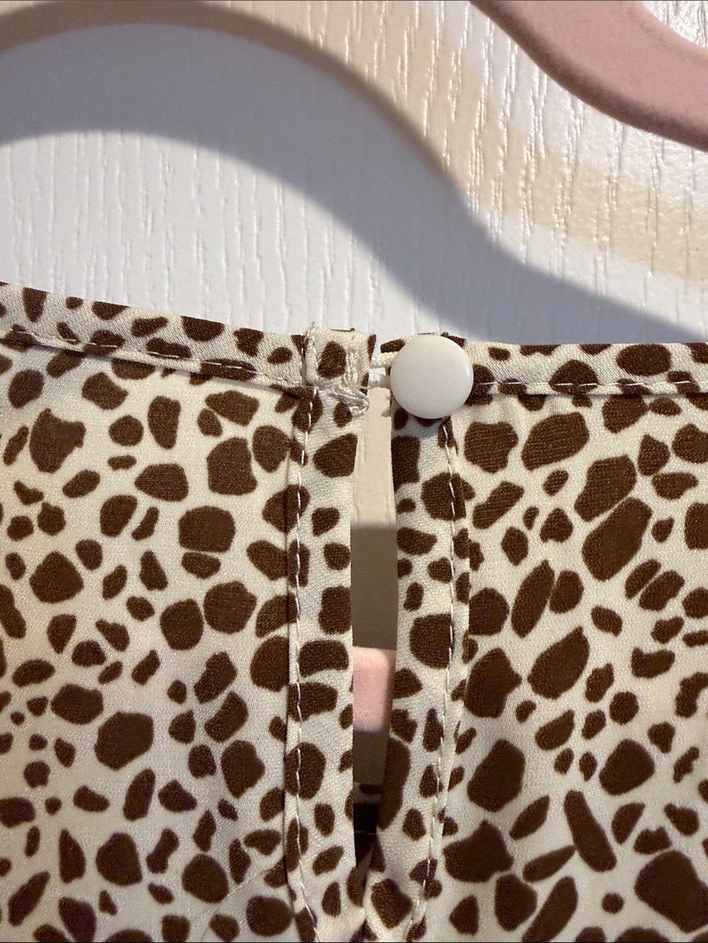 Leopard Print Tiered Midi Dress - Cream & Black - Picture 5 of 6